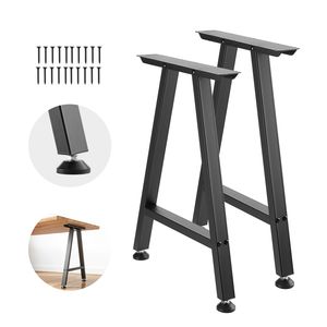 Pieds de meubles en acier trapézoïdal robustes, 29,1 po de hauteur x 21,7 po de largeur, charge maximale de 2204 lb, conception modulaire, montage facile pour l'ameublement - Product Image 1
