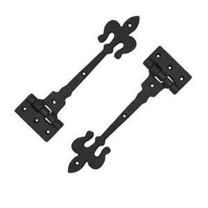 Bisagra en T clásica de hierro fundido, con recubrimiento de polvo negro antiguo, forjada con punta de flecha, para puertas de granero de madera y jardín - Product Image 3
