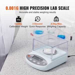 Bilancia Analitica Elettronica di Alta Precisione 500g X 0.001g, 13 Unità di Conversione, Attrezzatura da Laboratorio Scientifica - Product Image 5