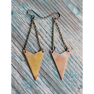 Collection de bijoux en cuivre et laiton écologiques, fabriqués à la main, de qualité supérieure, design exclusif, modèle 5, coffret cadeau d'affaires tendance - Product Image 6