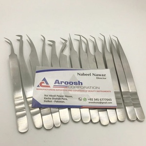 Ensemble de pinces à épiler en acier inoxydable de couleur de logo personnalisé de haute qualité professionnel pointe pointue durable de haute qualité - Product Image 6