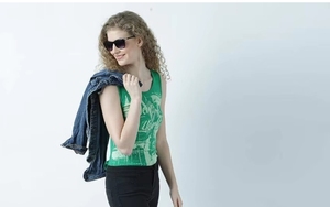 Débardeur vert pour femme avec imprimé New York City, col rond, décontracté, sans manches, en coton tricoté respirant, idéal pour l'été - Product Image 6