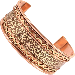 Elegante pulsera de terapia magnética de cobre puro para aliviar el dolor de la artritis, brazalete de joyería de salud trenzado de alambre retorcido unisex - Product Image 3