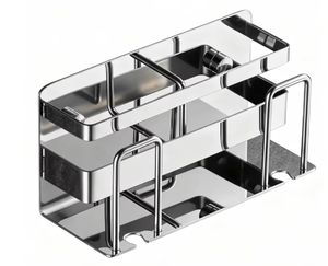 Soporte de pared para cepillos de dientes de acero inoxidable 304, sin perforaciones, organizador de baño, estante de almacenamiento para 2, 3 o 4 cepillos de dientes - Product Image 1