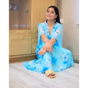 ชุดเดรสคาฟทันสีฟ้าคอรัลลายมัดย้อม ระบายอากาศได้ดี ทรงหลวม ไซส์ XS สำหรับใส่พักผ่อน - Product Image 6