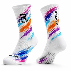 Relevo Athletic <b>Socks</b> Men's Breathable Knitted Sports <b>Socks</b> with Colorful Print Design Summer Use - Product Image 6