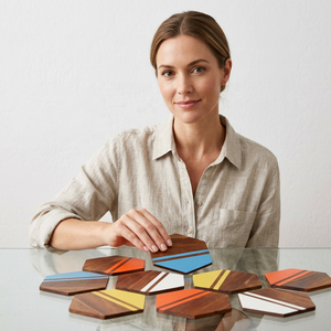 Custom High Quality Eco-Friendly Wooden Resin Wood Epoxy Inlay <b>Felt</b> Handcrafted Coasters Personalized Engraved Modern Luxury - Product Image 1