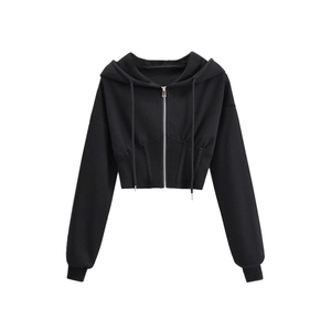 Premium Quality <b>Women's</b> Cropped <b>Hoodie</b> in Stylish Design Available in All Colors for Winter Season Crop <b>Hoodie</b> - Product Image 2