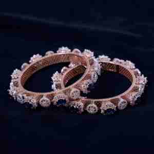 Women's 9K <b>Rose</b> Diamond Pacheli <b>Bangle</b> IGI Certified Oval Cut 10.74 CT IJ SI Statement Bracelet Rhodium Plated Custom Weight - Product Image 1