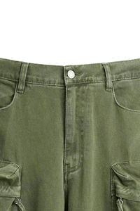 Pantalones Jogger Cargo Extra Grandes de Primera Calidad, 100% Algodón, Cintura Media, Ligeros, Holgados, Estilo Urbano, Pierna Ancha - Product Image 6