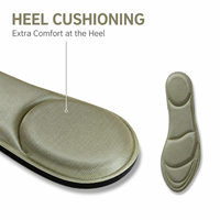 Semelles intérieures respirantes et amortissantes en mousse à mémoire de forme 4D beige de qualité supérieure, idéales pour la marche, la course, le sport, le travail, les voyages et l'usage quotidien – Meilleures ventes
