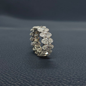 Bague de mariage de luxe RIZTA JEWELS en or 14 carats avec diamant ovale de couleur E cultivé en laboratoire, certifié IGI, clarté VS2, 3,45 g - Product Image 3