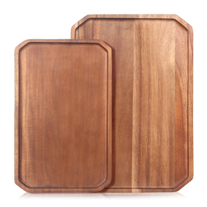 Wooden Serving Plate Rectangle Solid Color Minimalist Design Durable Dishes & Plates Dinnerware <b>platter</b> stylish plate - Product Image 1