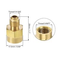 Adaptateur de raccordement mâle en laiton AOL-160 SAE # 010103 Raccord de tuyau forgé haute pression résistant à la corrosion avec filetage 1/8 NPT pour l'air