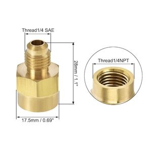 Brass Flare Female <b>Adapter</b>(AOL-160)SAE#010103 Flare Male to 1/8NPT Female Thread Tubing <b>Adapter</b> Hose Connector for Air Condition - Product Image 4