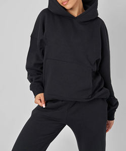 Ensemble de survêtement unisexe en polyester coupe-vent délavé à l'acide, design uni, pour le sport et l'entraînement, comprenant un sweat à capuche et un pantalon de jogging, vente en gros - Product Image 3