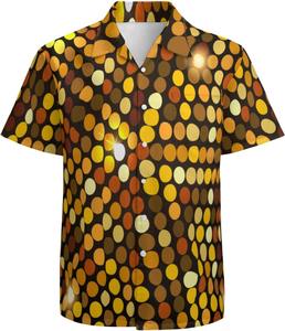 Chemise multicolore pour homme à manches courtes, imprimé tropical hawaïen, décontractée, boutonnée, pour l'été, motif floral, idéale pour les vacances - Product Image 1