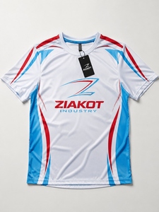เสื้อยืด ZIAKOT รุ่นใหม่ ออกแบบใหม่สำหรับผู้ชาย สีเขียว-ขาว-ทอง สำหรับการแสดงออกทางกีฬา - Product Image 2