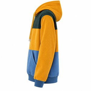 Wholesale Custom Blank <b>Men</b> Winter Warm <b>Sherpa</b> Fleece Hoodie Oversized Half Zip Fluffy Teddy Pullover Sweatshirt with Drawstring - Product Image 2