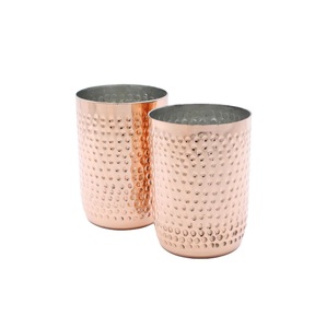 Deluxe <b>Copper</b> Water Drinking Glass Handmade Tumbler Traditional Wellness Vessel Stylish Dining Kitchen Durable Metal <b>Cup</b> - Product Image 1