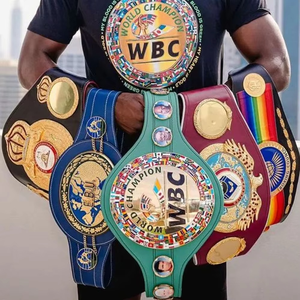 เข็มขัดแชมป์ WBC แบบกำหนดเอง หนังแท้ สำหรับกีฬา กันน้ำ สวมใส่สบาย หนังวัวอย่างดี สำหรับงานพิธีการ - Product Image 6