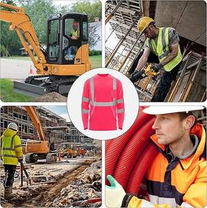 เสื้อเชิ้ตนิรภัยแขนยาวแบบสะท้อนแสงยอดนิยมสำหรับผู้ชายในงานก่อสร้าง - Product Image 6