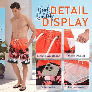 Shorts décontractés en toile tricotée pour hommes, coupe ajustée, poches à cordon, séchage rapide, couleur unie, collection été - Product Image 3