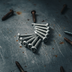 Tornillos Autoperforantes de Cabeza Plana PDC de Acero Inoxidable, Alta Resistencia, Resistentes a la Corrosión, Acabado Natural, Accionamiento Phillips Métrico, Clase 8 - Product Image 1