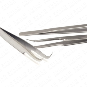 Zullo Industries Professional Stainless Steel Eyelash Extension Tweezers Private Label Pointed Needle Tip Silver Lash <b>Tool</b> - Product Image 6