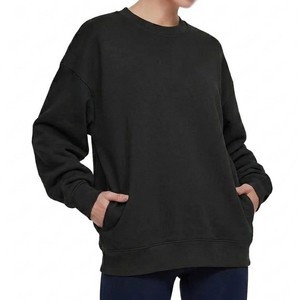Sudadera de Felpa de Algodón Grueso para Mujer, Cuello Redondo, Talla Grande, Fabricante Directo de Fábrica OEM - Product Image 4