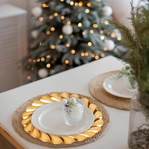 Assiette de présentation ronde de luxe effet miroir pour décoration de table de mariage et de fête - Product Image 3