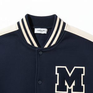 Ensemble de survêtement en coton épais personnalisé, manches longues, poches latérales, coupe classique, vêtements décontractés en coton pour hommes, style automne avec passepoil - Product Image 4