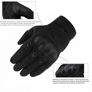 Guantes de Motociclismo Negros de Poliéster para Verano, Elásticos, para Motocross, Carreras, Unisex, Antideslizantes, de Medio Dedo, con Cierre de Velcro - Product Image 5