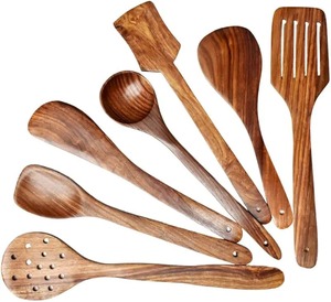 Reusable Wooden Cutlery Set Bamboo Eco Friendly Utensils Sustainable Kitchen Dining Flatware Tableware - Product Image 2