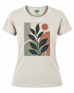 Camiseta de Mujer de Manga Corta, Corte Regular, Algodón y Elastano, Compresión Ligera, Cuello Redondo, Estampado Digital, para Verano - Product Image 1