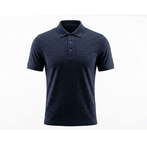 Breathable Fully Custom Logo Printed Knitted Anti-Wrinkle Loose Fit Men's Golf Style <b>Button</b>-Up <b>Shirts</b>-High Quality <b>Half</b> Sleeve - Product Image 6