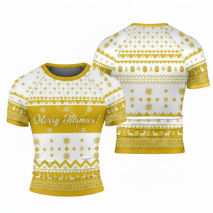 Customized Printed Pattern Short Sleeve Casual Apparel <b>Compression</b> <b>Shirts</b> Outdoor Muscle Skinny Fitted Heavy Duty Rash Guards - Product Image 3