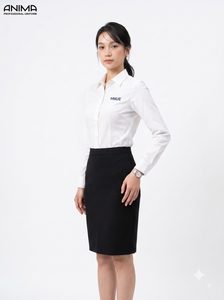 ANIMA HNUE Women's Business <b>Shirt</b> Breathable Wrinkle-Free <b>Office</b> Uniform - Product Image 3