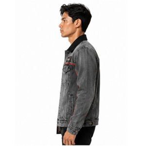 New Arrival <b>Men</b> <b>Denim</b> <b>Jacket</b> Premium Cotton Blend Rugged Yet Comfortable Design Ideal For Daily Wear And Layering - Product Image 2