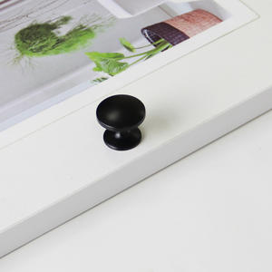 Eco-Friendly Zinc Alloy Hardware Materials Matte <b>Black</b> Cabinet <b>Knob</b> Modern Minimalist Round Drawer Handle for Kitchen Bathroom - Product Image 4
