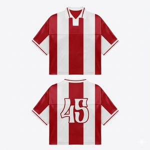 เสื้อฟุตบอลอเมริกันสไตล์เรโทร คอปกโปโล ผ้าตาข่ายน้ำหนักเบา ระบายอากาศได้ดี เหมาะสำหรับใส่ลำลองทุกวัน - Product Image 2