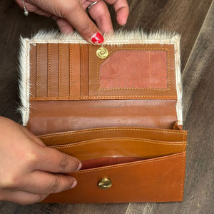 Hot Sale Western Cowhide <b>Wallets</b> for Women Genuine Leather Slim <b>Wallet</b> Clutch Real Cow Hide Skin Print Gifts for Women's - Product Image 6