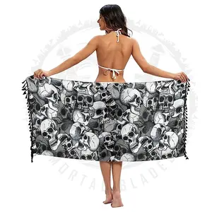 Wholesale Samoan Sarongs Tribal Lavalava Sarong Floral Print Multi Wear Swimsuit Wrap Plus Size Beach Sarong Cover Up for Women