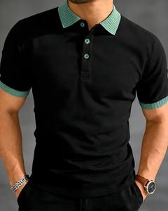 เสื้อเชิ้ตผู้ชายคุณภาพสูง ผลิตจากผ้าโพลีเอสเตอร์/คอตตอน ระบายอากาศได้ดี |   เสื้อผ้าลำลองแบบสวมใส่ได้ทั้งแบบลำลองและเป็นทางการ แขนสั้น ทรงปกติ สีสันทันสมัย - Product Image 5