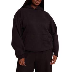 Women New Fashion Knitted Printed <b>100</b>% Cotton Hoodie Loose Fit Winter Workout Hoodie with Custom OEM ODM - Product Image 3