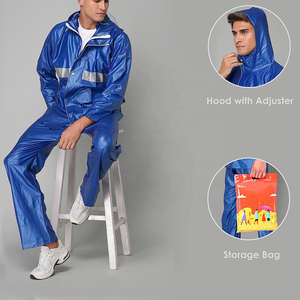 <b>Rain</b> Suit High Quality Waterproof <b>Rain</b> <b>Jacket</b> Trouser Set Lightweight Travel Rainwear OEM Supply - Product Image 5