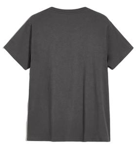 T-shirts en coton épais de haute qualité pour femmes, t-shirt col en v, impression de logo personnalisée, manches courtes, mode décontractée t-shirts - Product Image 1
