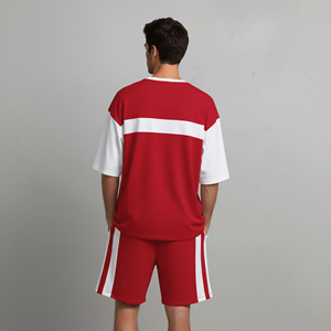 Vêtements de rue pour hommes 2026 – Tenue décontractée bicolore avec logo sérigraphié personnalisé – 100 % coton, streetwear écologique et anti-transpiration pour hommes - Product Image 3