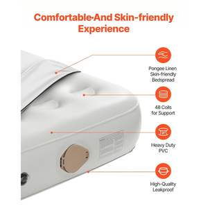 Sofá Inflable Doble Portátil para 2 Personas, Soporta 600 Libras, Inflado Rápido con Bomba, Estuche de Transporte, Funciones de Ruedas para Invitados en Casa y Campamento - Product Image 3