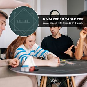 Tappetino da Poker Texas Hold'em Verde Scuro con Fondo Antiscivolo, Accessori per Giochi da Tavolo - Product Image 4